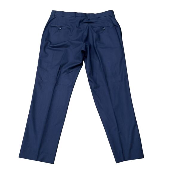Vittorio Forti Men's Pin Stripe Slim Fit Trouser Pant  Blue Size 35 - Picture 2 of 8